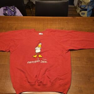 John Baron Hanes Red Graphic Crewneck Sweater